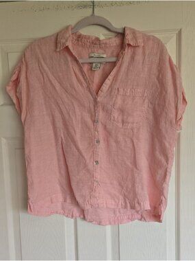 Pink linen top